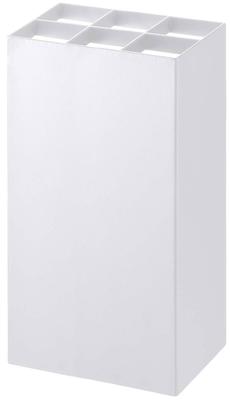 Yamazaki Jitsugyo 7031 Umbrella Stand for 6 White Approx. W16.5 X D11 X H30cm Smart Umbrella Stand Square Shape Can Also Hold Folding Umbrellas