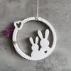 Easter Bunny Wreath Pendant Silicone Mold - Heart Design, DIY Crafts, Jewelry Casting, Plaster Decoration, Rabbit Accessorie