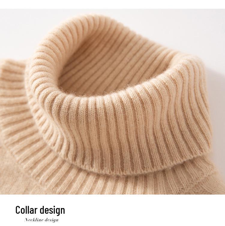 Women's High-Neck Cable Knit Cashmere Sweater: Pullover, Loose Fit, Raglan Long Sleeves - Perfect Base Layer for Autumn and Winter.