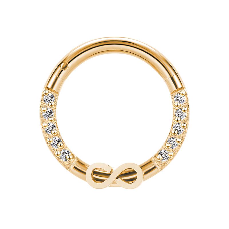 2023 Trendy Stainless Steel Rhinestone Zircon Nose Ring - Elegant Fashion for Women