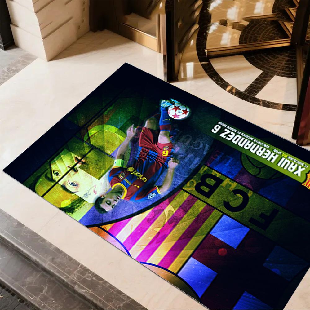 Brazilian Soccer Player Gesturing. Area Rug Design for Living Rooms Balcony Dormitory Bedrooms Anti-slip Rug Anime Office Decor Spiritual Gift