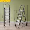 Multifunctional Carbon Steel Folding A-Frame Ladder for Indoor Use