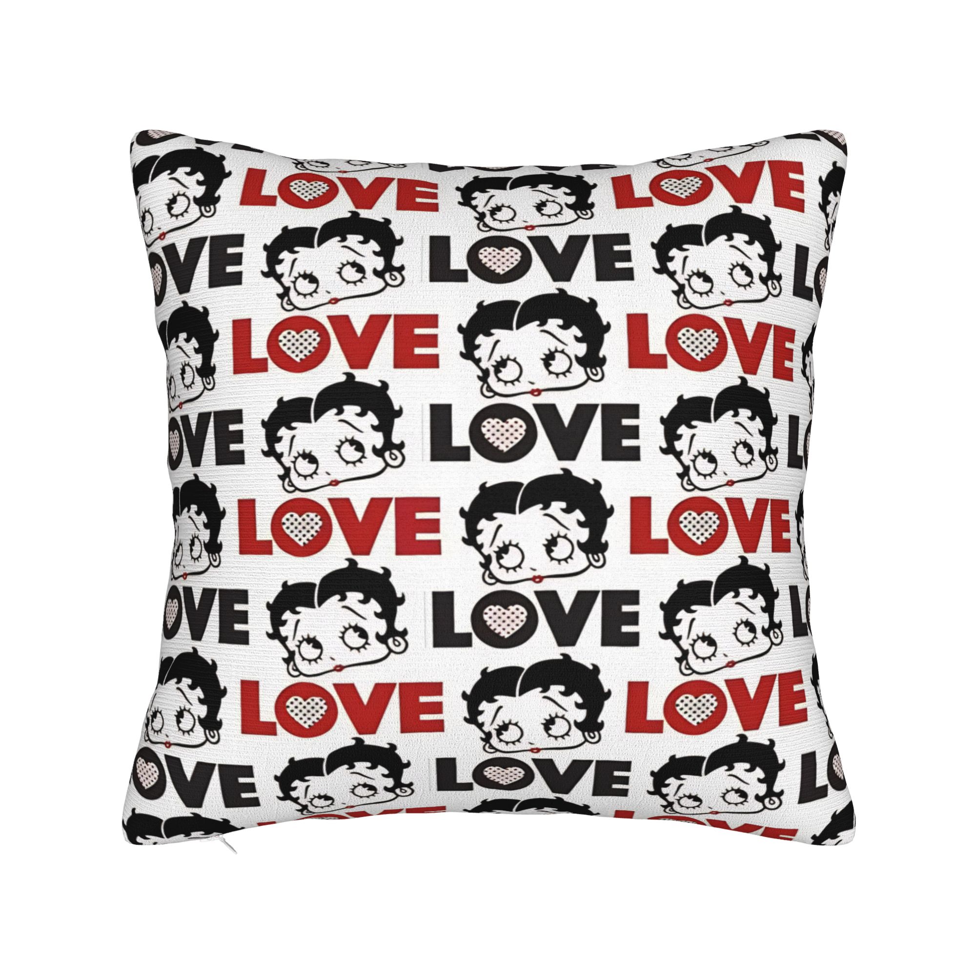 

B-Bettys Boops Pillow Cover Square Cushion Cover Vintage Pillow Case For Living Room Bed Chair 12x12Inch