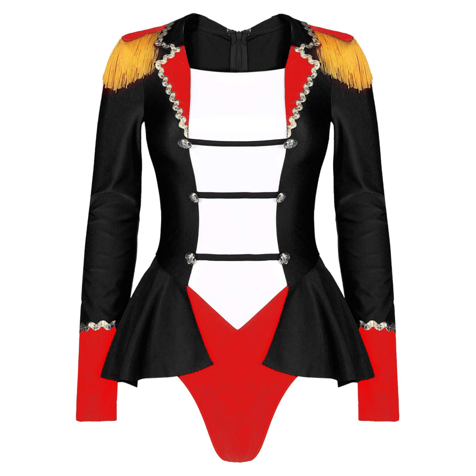

Женский костюм для косплея на Хэллоуин, цирковой манеж, женские боди, наряды для ролевых игр XXL чёрный