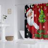 1 Piece 180x180cm Christmas Santa Claus Pattern Printed Shower Curtain Partition Bathroom Waterproof and Mildew Proof