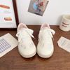 Women S Pink Floral Breathable Casual Sneakers Korean Style Cute Flat Shoes