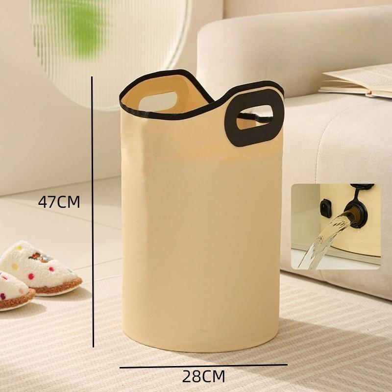 

1pcs Collapsible Foot Bath Bucket Large Capacity Portable Dormitory Home Foot Soaking Tub with Handle Foldable Foot Bath Bucket бежевий