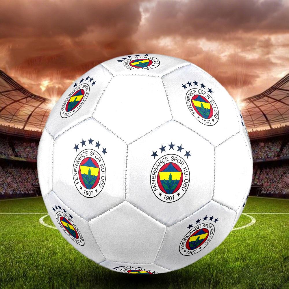 Fenerbahce FC Size 5 Soccer Ball, Machine-Stitched PVC, Durable & High Bounce, All Ages Fit, Fan Merchandise, Matches & Outdoor Use.