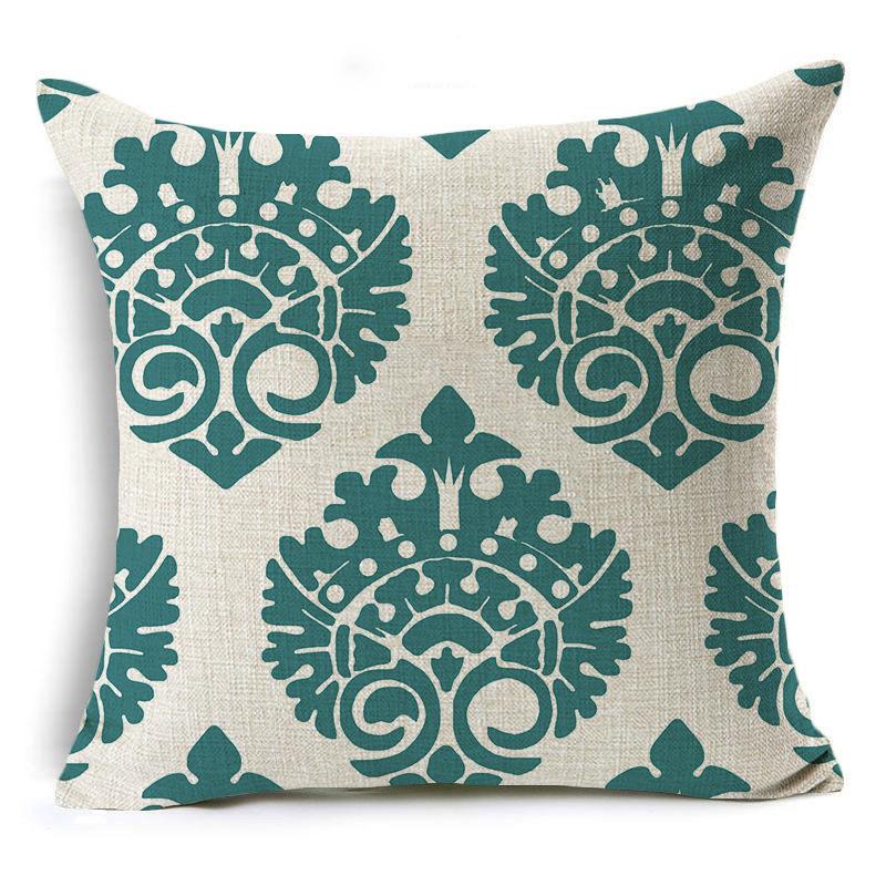 Geometric Cushion Cover Creative Simple Office Linen Pillow Case Modern Style Waist