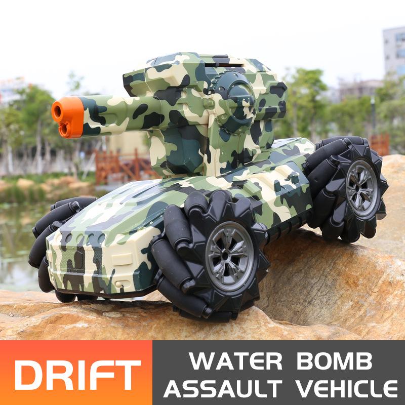 Remote Control Tank Can Launch Water Bomb Armored Car Children's Day Gift Toy Watch Sensor Remote Control Car