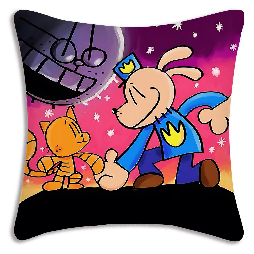 Anime For D-Detective Dog Pillow Covers Cartoon Sofa Decorative Home Double-sided Printing Short Plush Cute Cushion Cover