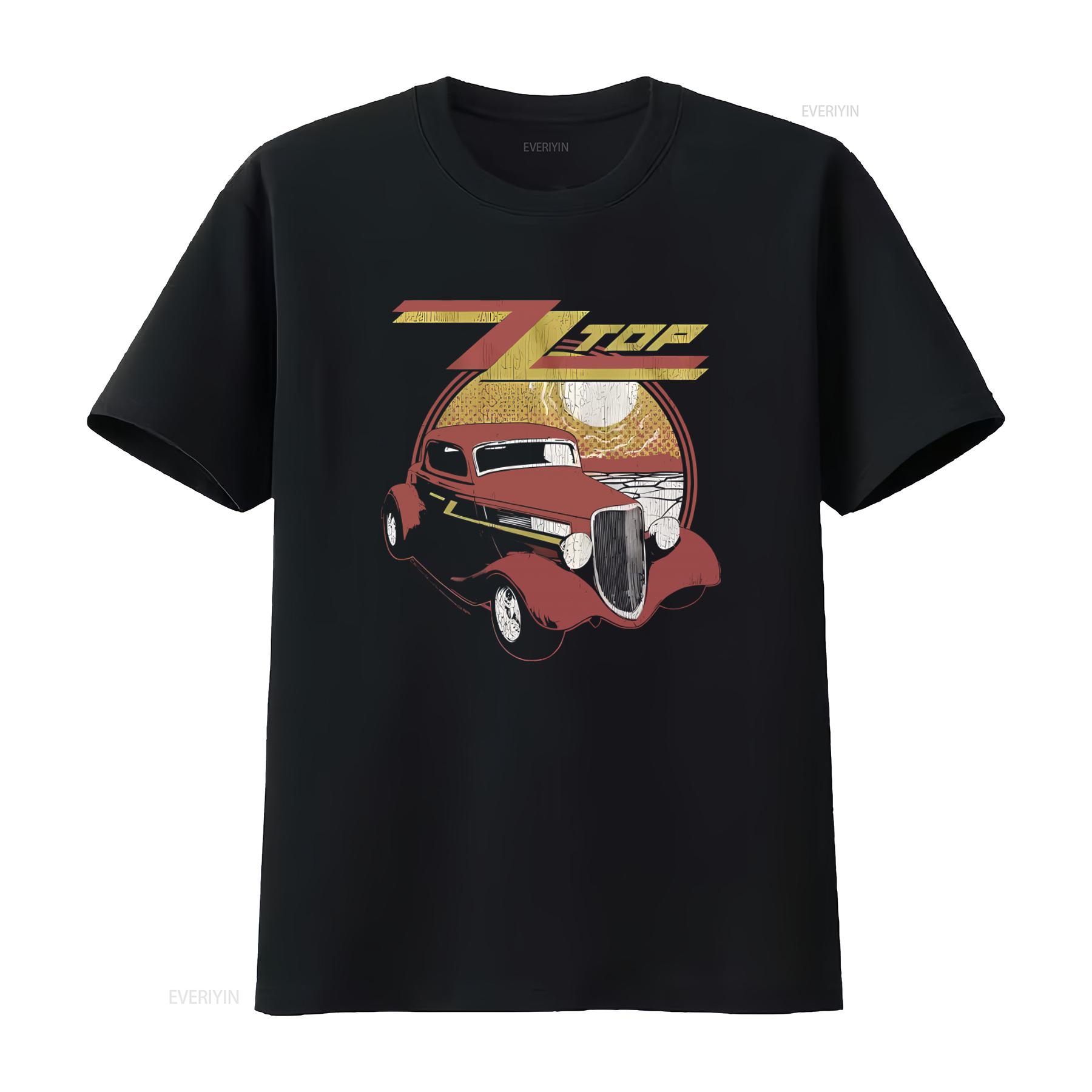 

Vintage Zz Top Eliminator Classic Car Adult T Shirt Retro Rock Band Design vintage Washed homme Versatile Unisex graphic 4XL