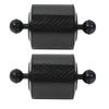 Upgrade Carbon Fiber Float Buoyancy Aquatic Arm 1" Dual Ball Floating Dia 80mm Diving Camera Underwater Tray for Gopro Phone SLR