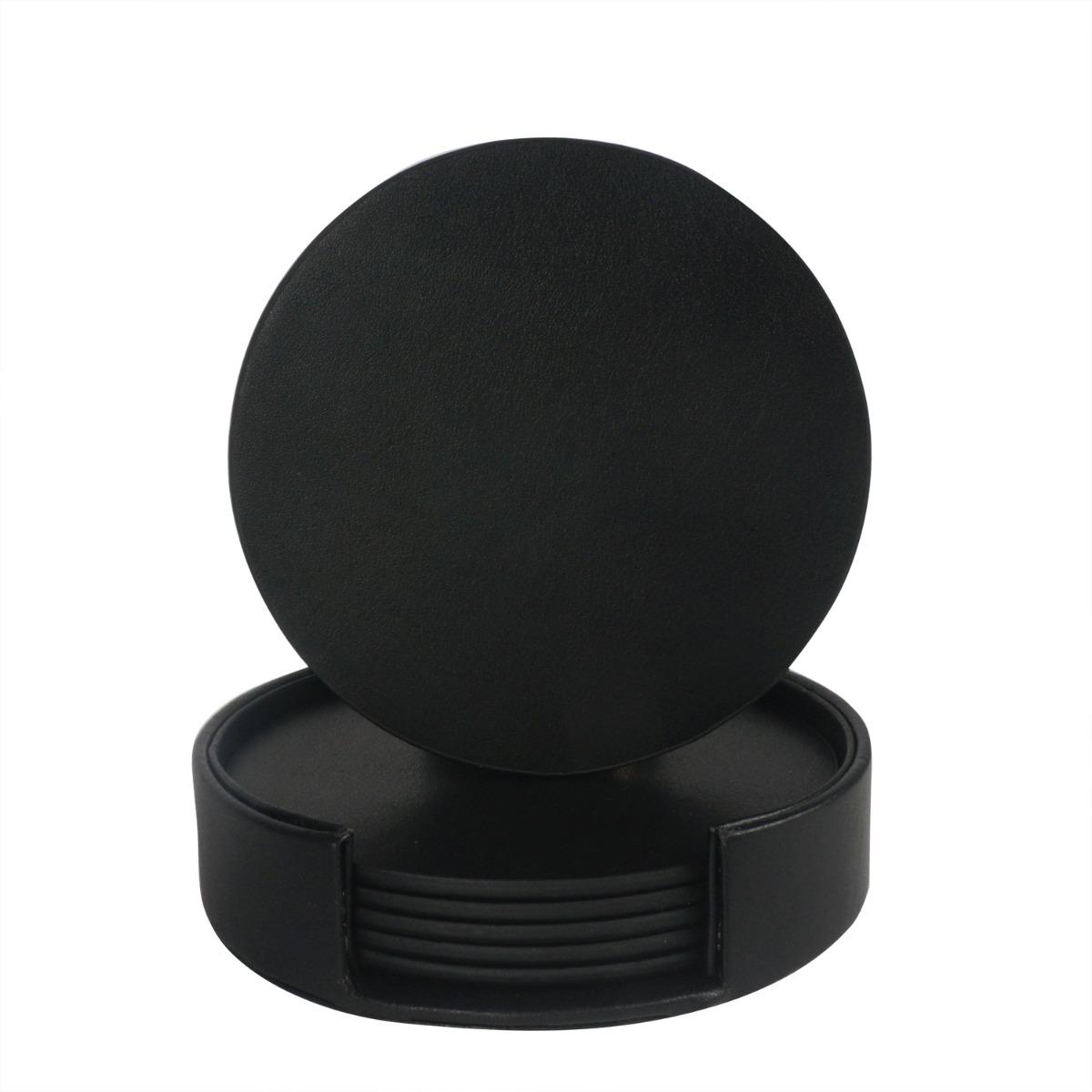 

6 шт., круглый термостойкий коврик для чайной чашки, коврик для подставки под напитки, кофейную чашку, стакан, подставка для напитков, декоративный коврик для стола чёрный