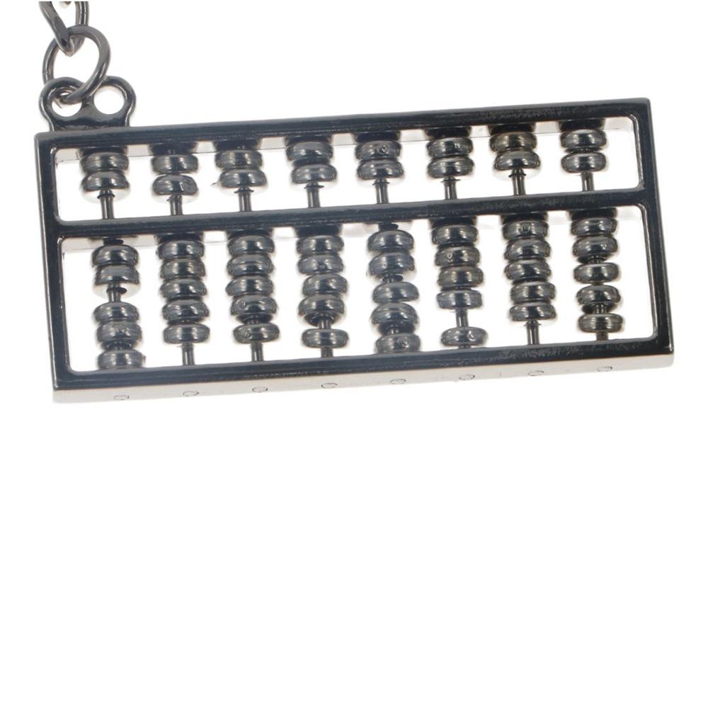Lovely Abacus Mobilizable 8 Rows Metal Calculator Tool Shape Ancient Keyring Keychain Keyfob Gift