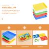5 Stück Tablett Servieren für Basteln Perlen Plastikblöcke Organizer Tabletts DIY Projekte Kind