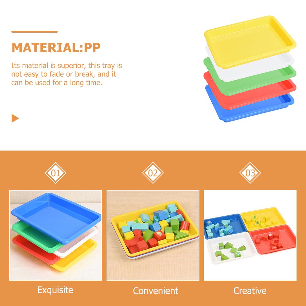 5 bucăți tăvi pentru servirea meșteșugurilor, mărgele, blocuri de plastic, organizator tăvi, proiecte DIY, copii
