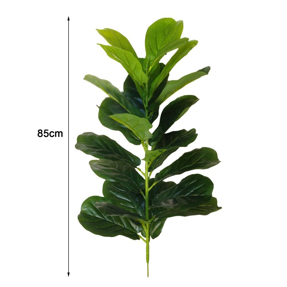 23 Leaves Artificial Ficus Tree Green Plastic Large Artificial Ficus Office Decor Style-1