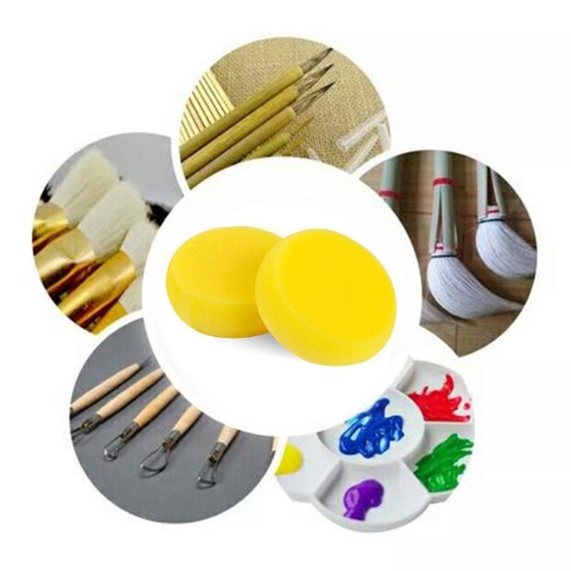 25Pieces Round Absorbent Sponges 7cm Washable Synthetic Sponges Watercolor Sponges for Ceramic Art Craft Face Painting