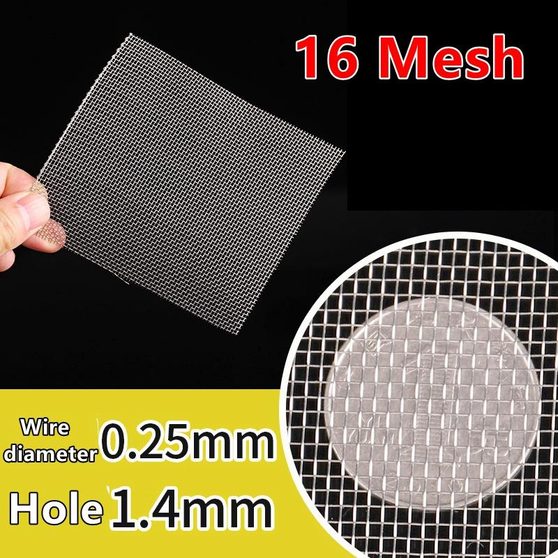 Food Grade 304 Stainless Steel Filter Mesh Home Kitchen Food Bean Powder Oil Filter Net Metal Water Filtration Screen Strainers