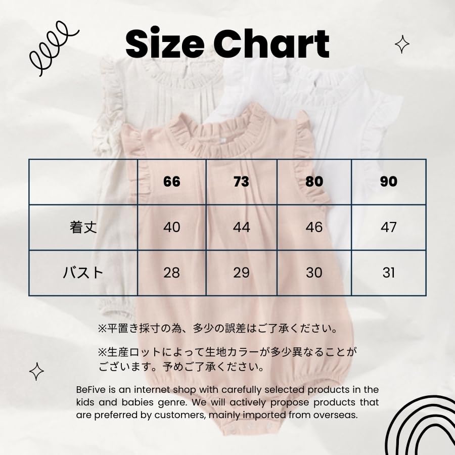 Baby Birthday Great Korean 3 6 1 2 Years [EnDast] White, 66cm, Spring/Summer, Sleeveless, Romper, Comfortable, Girl's Clothes, Ruffles, Cute, Gift,