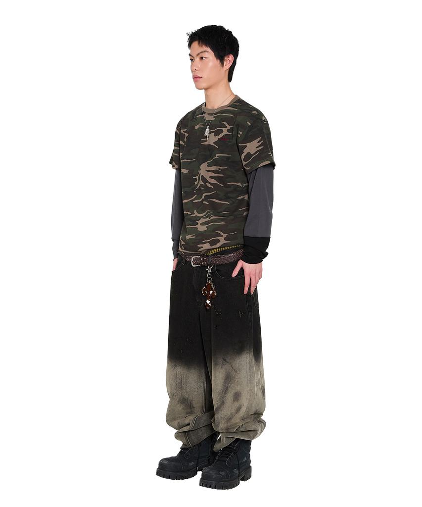 AAKAM Camouflage Layered Long Sleeve (Khaki)