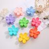 Flower Shape Hair Claw Non-slip Design Back Head Hair Clip Candy Color Plastic Hair Clamp Hair Accessory