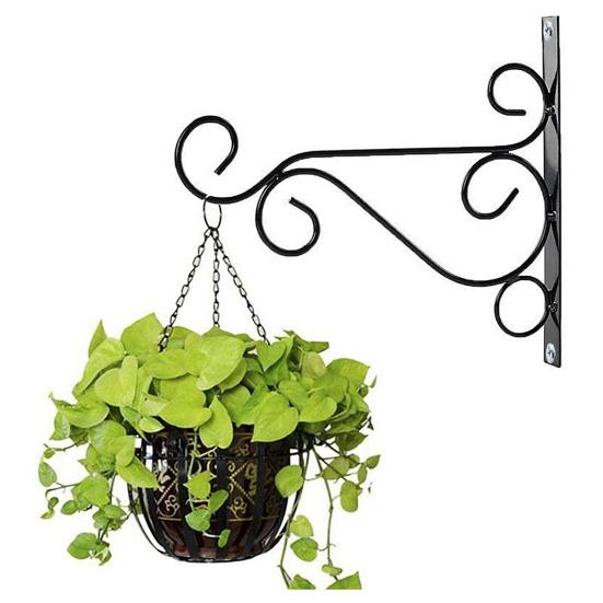Metal Wall Hook Wall-mounted Plant Hanger Hook with Screws Heavy-Duty Hook for Flower