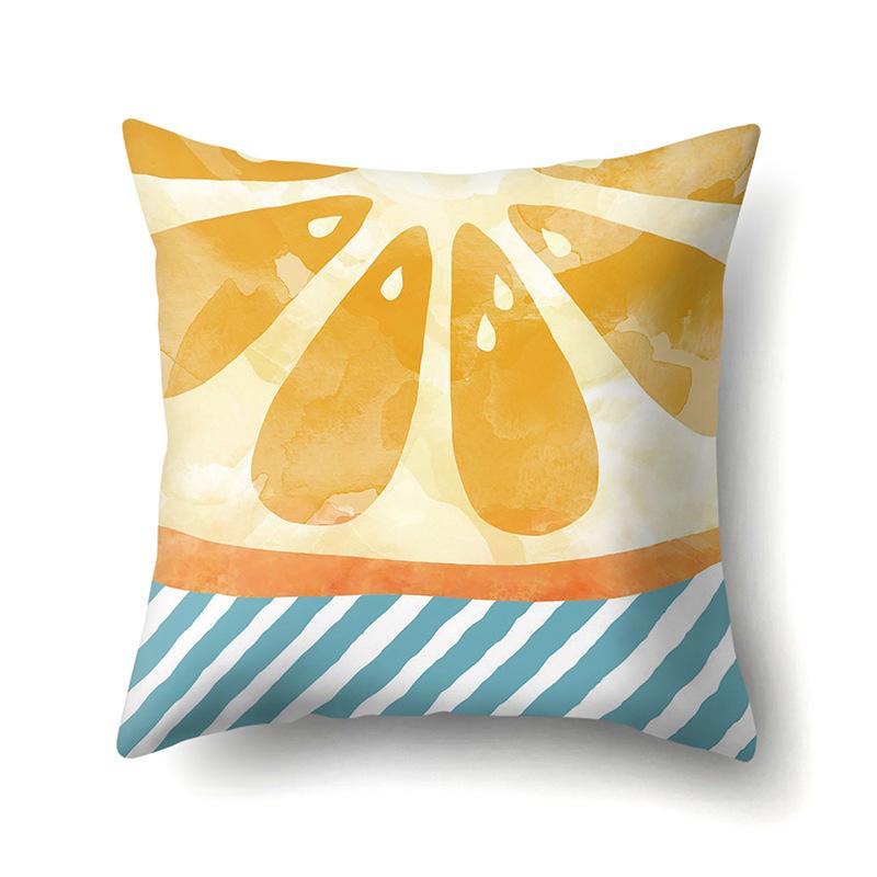 Cool Summer Fruit Polyester Pillowcase Car Decoration Home Print Small Fresh Cute Pillowcase