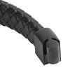 Braided Leather Bracelet Magnetic Buckle 20.5cm Vintage Bracelet PU Stainless Steel for Couple Decoration Men Christmas Gift