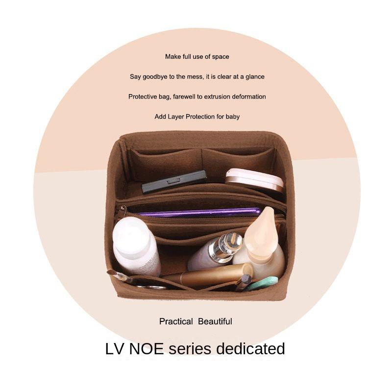EverToner Bag Organizer Insert For l-v Noe Organiser Felt material Divider Shaper Protector Compartment Inner Bag Accessories
