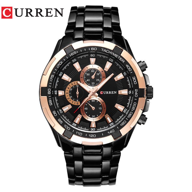 

CURREN 8023 Men s Fashion Large Dial Quartz Waterproof Business Watch