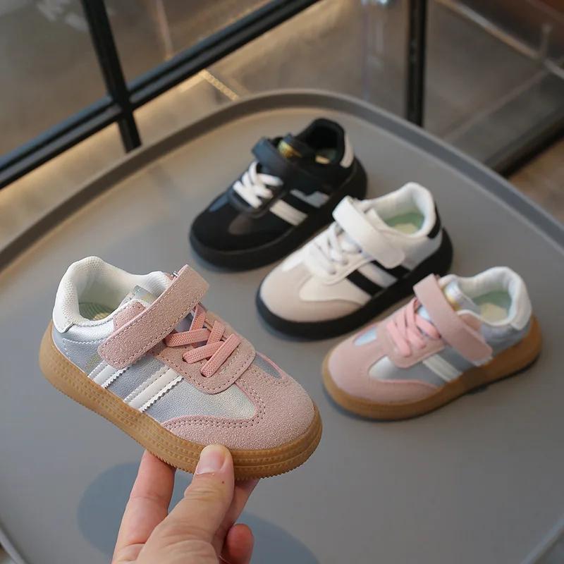 Children Flat Shoes Boys Girls Casual Shoes Round Toe Soft Sole 2024 New Neutral Style Kids Sports Shoes Breathable Anti Slip