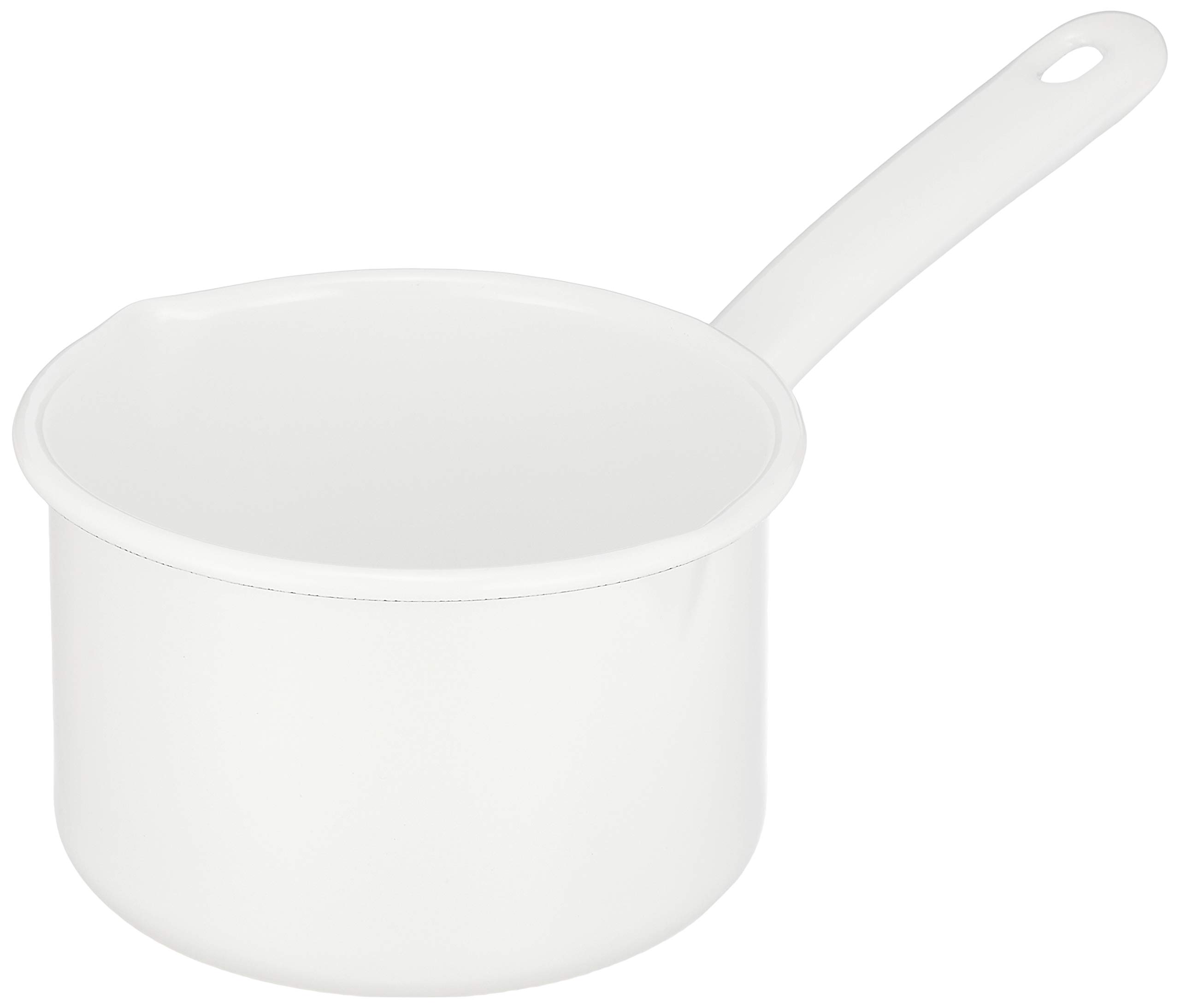 

Nichinichi Dougu Noda Horo One-Handle Milk Pan, Gas Stove Only, Made in Japan, White, 12cm, YN-M12