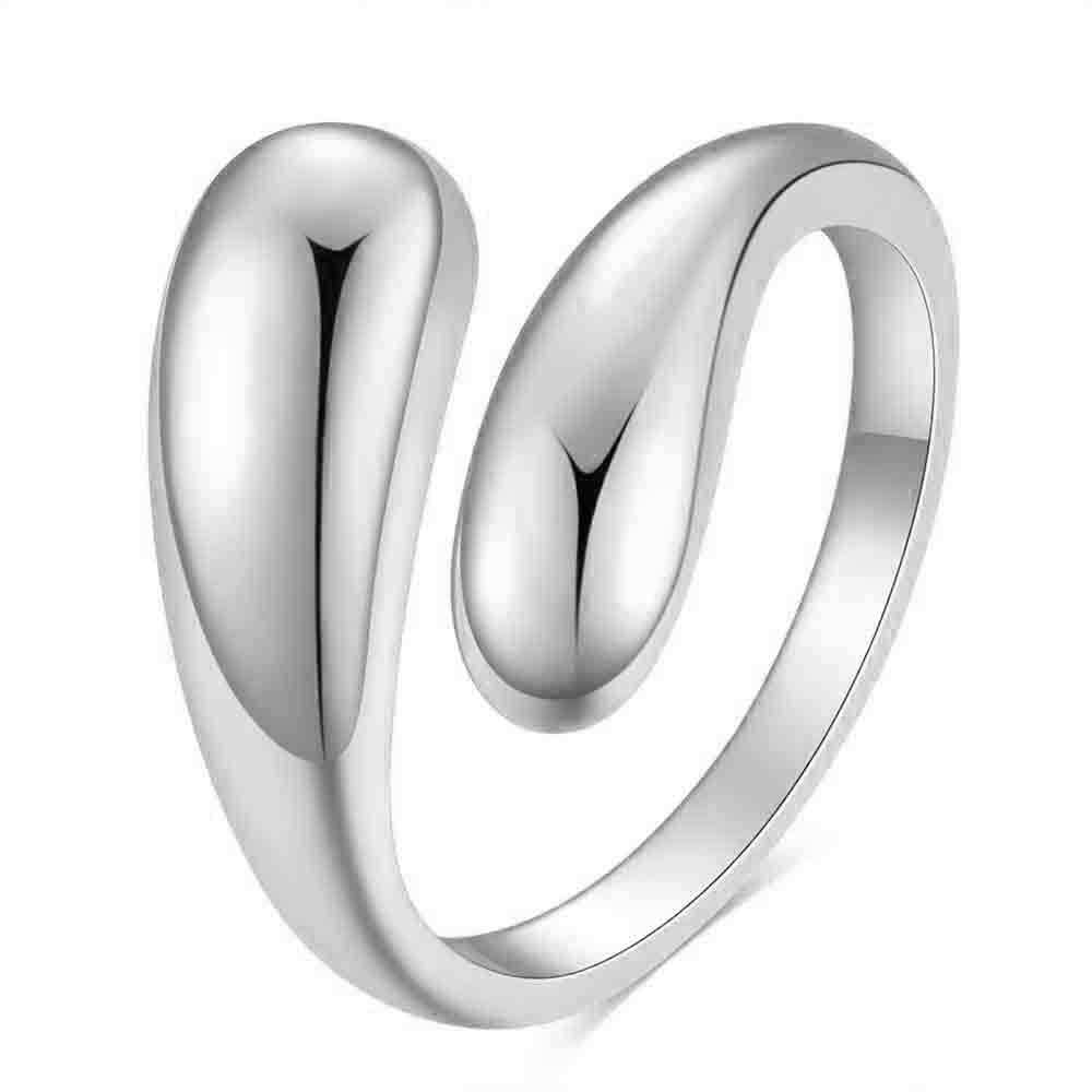 Unique 17MM Titanium Steel Ring Geometric Open Design Smooth Finish Unisex Irregular Statement Jewelry