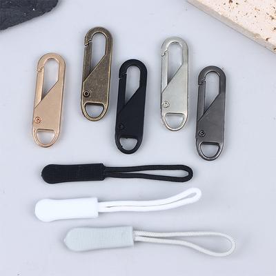 5/10/20Pcs Replacement Zipper Pulls Cord Extender/Zip Metal Pull For Backpacks Jackets Luggage Purses Handbags