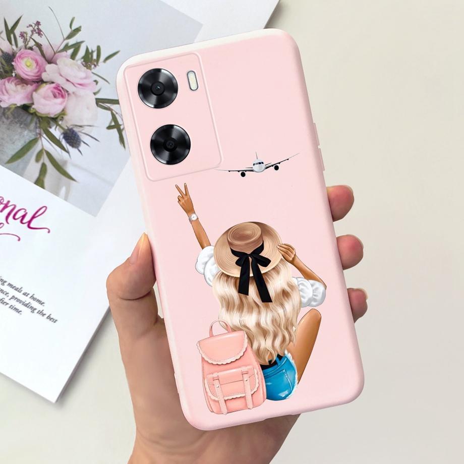 For OPPO A57 4G CPH2387 Case For OPPO A77 5G CPH2339 Soft Silicone Flower Phone Cover For OPPO A77S A57S A57e 2022 Funda TPU Bag
