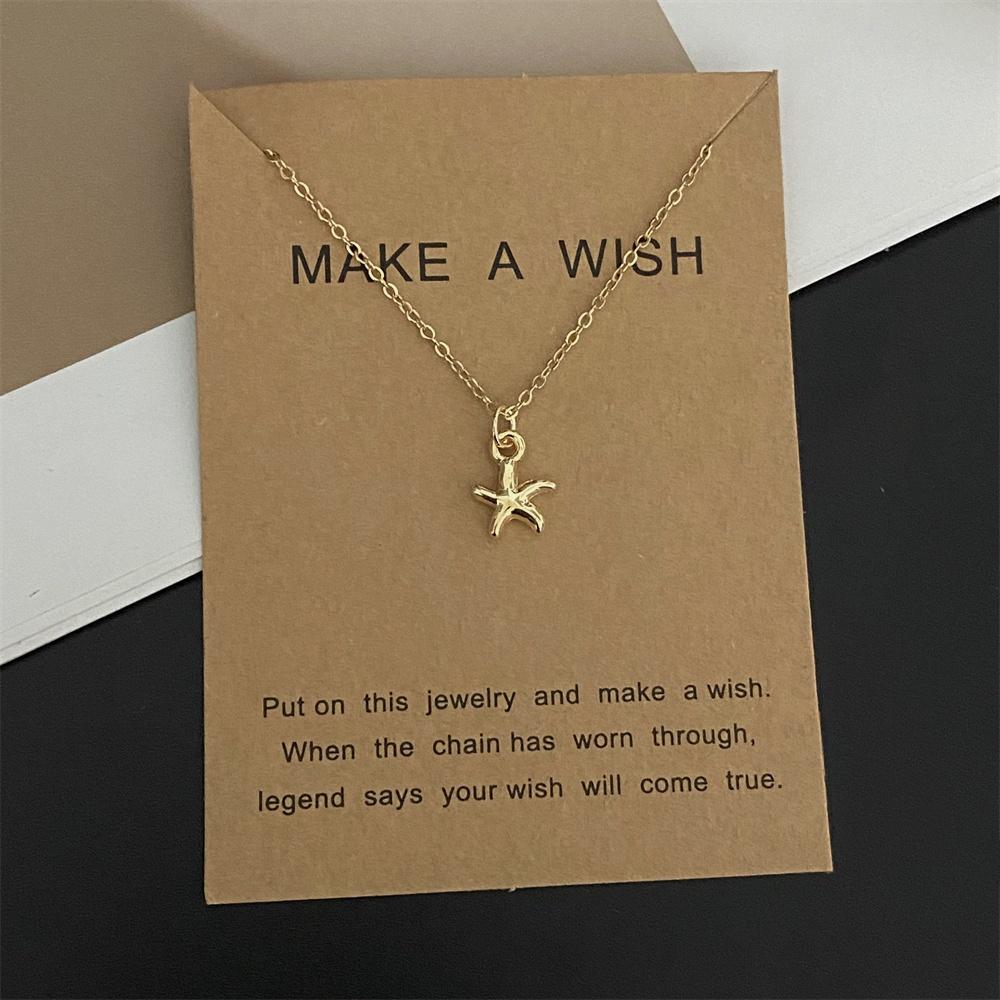 Moon Star Pendant Necklace for Girl Women Golden Color Various Design Link Chain Choker Necklace Gift for Friend Fashion Collar