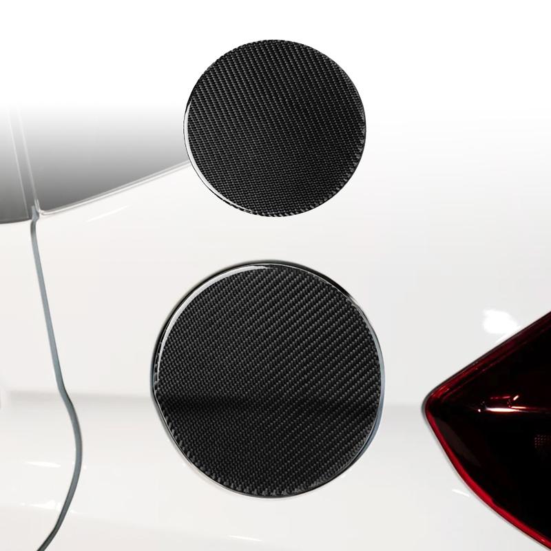 For Honda Fit Jazz 2014- Carbon Fiber Fuel Tank Cap Cover Sticker Anti Scratch Waterproof Car Exterior Styling Modification