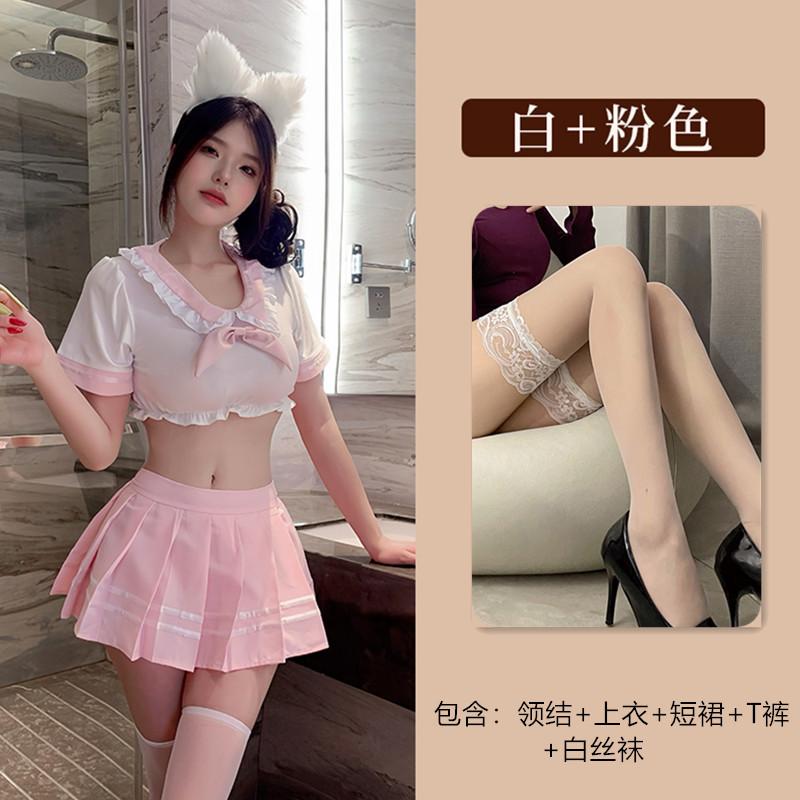 Sexy Lingerie Sexy Schoolgirl Sweet Waist Split Jk Uniform Pure Lust Temptation 9