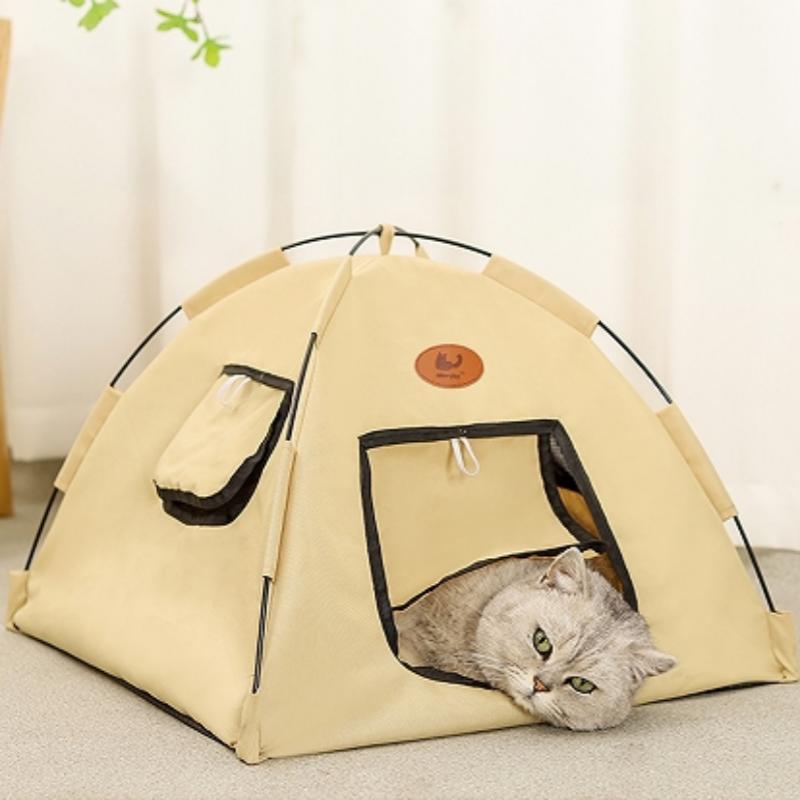 Das neue dreifarbige Zeltnest mit eigenem Türvorhang, allgemeine Belüftung für vier Jahreszeiten ohne Geruch, geschlossenes warmes Haustiernest