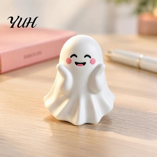 Thanksgiving Gift for Friends Halloween Cute Ghost Figurine, Mini Cartoon Statue, Little Spooky Kawaii Fall Home Decoration Desktop Ornament