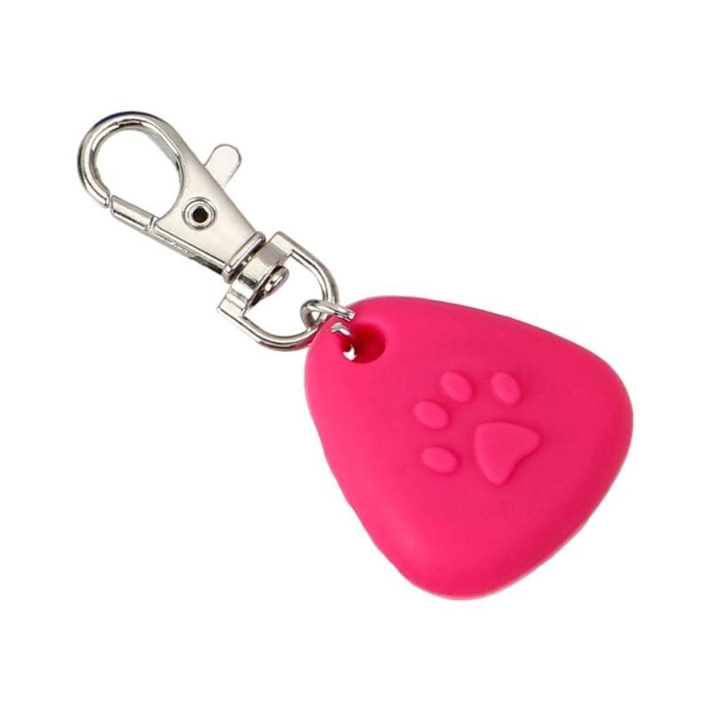 Glowing Silicone Triangle Pet Safety Light for night Dog Walking Featuring Waterproof and Extended Battery Life розовый
