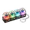 =*Led Keyboard Keychain Fidget Toys Crystal Clicker Sensory Toy For Stress Relief Keyboard Keychain Fidget Gadget For Adults Kid