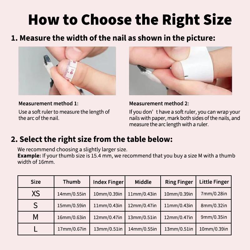 Metallic Style Handmade Wearable Nails Black Pink Hottie Fake Nails Super Cool Short Press-on Nails