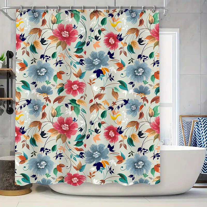 

Сине-белые волны Тканевая водонепроницаемая шторка для душа Декор для ванны 3D коврик для ванной Аксессуары для ванной Водоотталкивающая Настраиваемая Мо 90x180cm