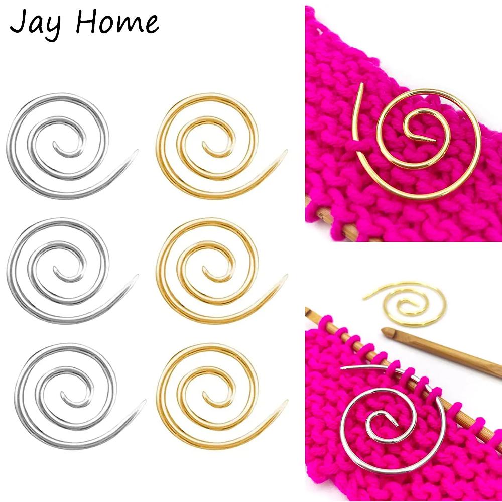2PCS Spiral Cable Knitting Needle Stainless Steel Circular Sewing Needle Knitting Needles Stitch Holders Handmade Knitting Tools