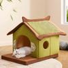 Cat Bed House Hut Kitten Shelter Non Slip Removeable Washable Bunny Kitty Puppy Comfortable Cave