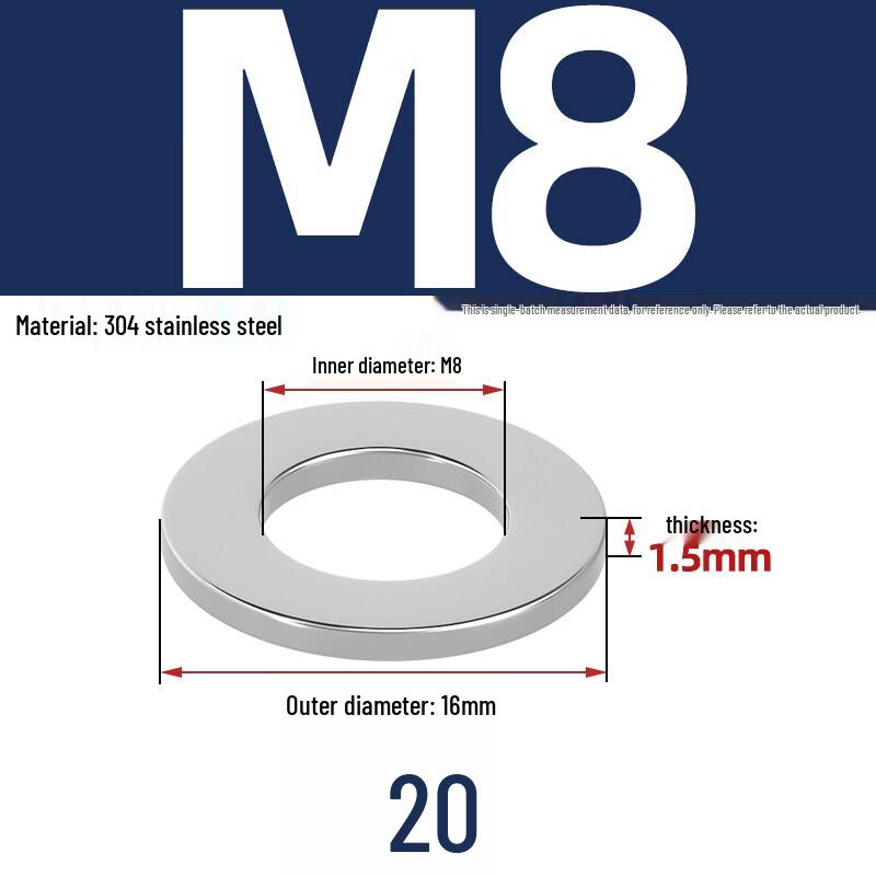 Heavy-Duty 304 Stainless Steel Flat Washers