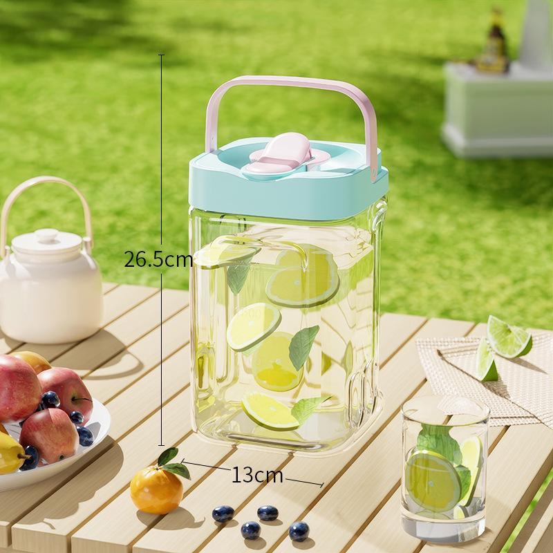 Portable Large-Capacity Cold Water and Beverage Pitcher for Tea, Juice, and Cold Brew